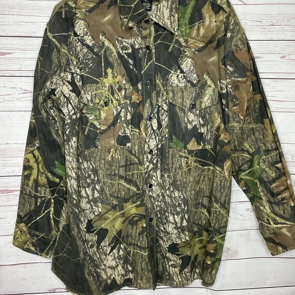RedHead Mens Sz L Camouflage Long Sleeve Button‎ Up Hunting Shirt bass pro - Picture 6 of 12